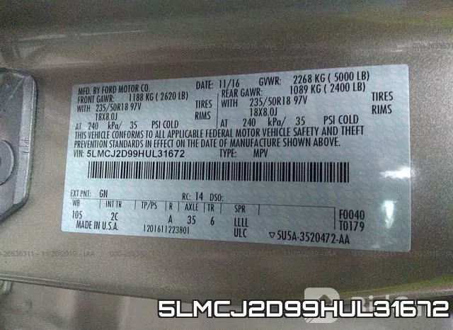 5LMCJ2D99HUL31672 фото 10