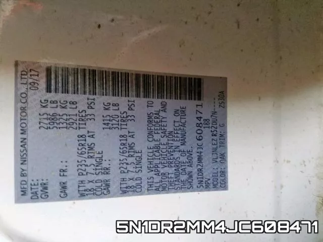 5N1DR2MM4JC608471 фото 2