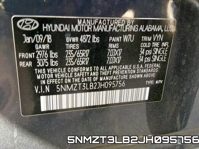 5NMZT3LB2JH095756 фото 2