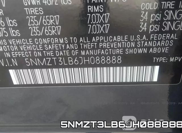 5NMZT3LB6JH088888 фото 10