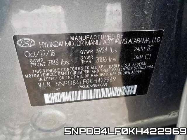 5NPD84LF0KH422969 фото 2