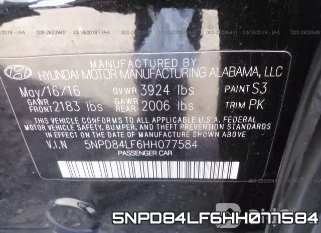 5NPD84LF6HH077584 фото 10