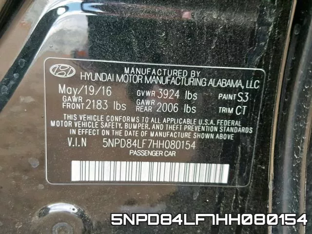 5NPD84LF7HH080154 фото 2