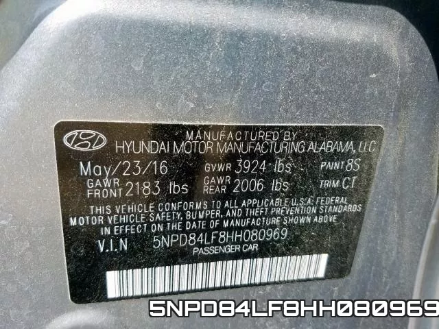 5NPD84LF8HH080969 фото 2