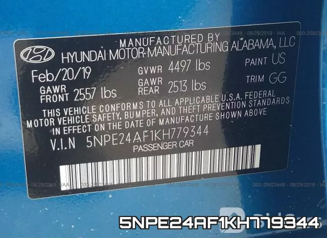 5NPE24AF1KH779344 фото 10