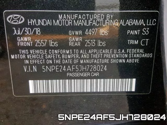 5NPE24AF5JH728024 фото 2