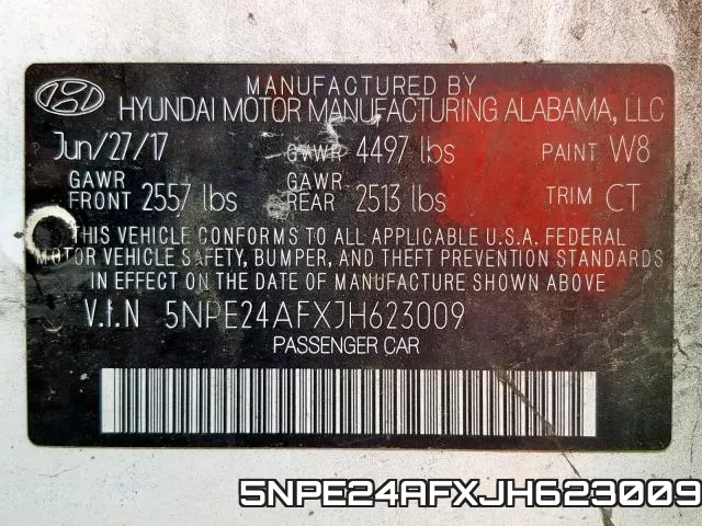 5NPE24AFXJH623009 фото 2