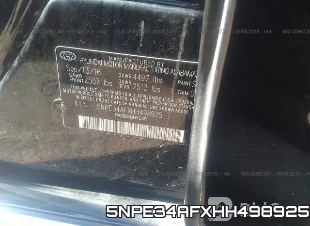 5NPE34AFXHH498925 фото 10