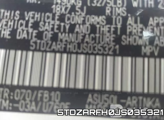 5TDZARFH0JS035321 фото 10