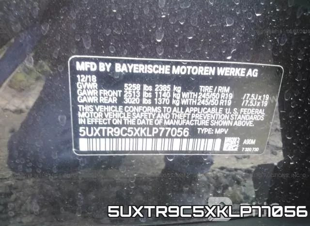 5UXTR9C5XKLP77056 фото 10