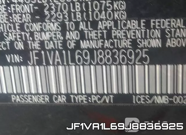 JF1VA1L69J8836925 фото 10