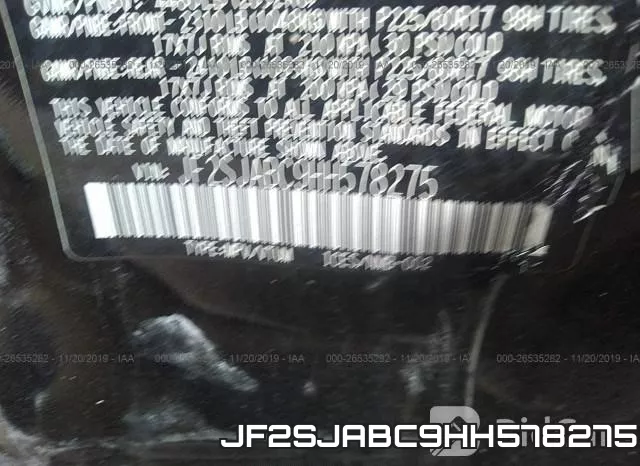 JF2SJABC9HH578275 фото 10