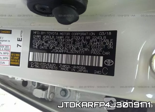 JTDKARFP4J3079171 фото 10