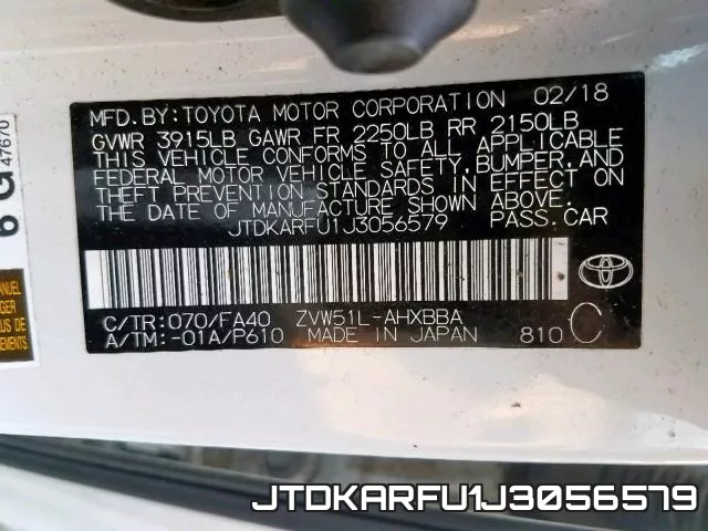 JTDKARFU1J3056579 фото 2