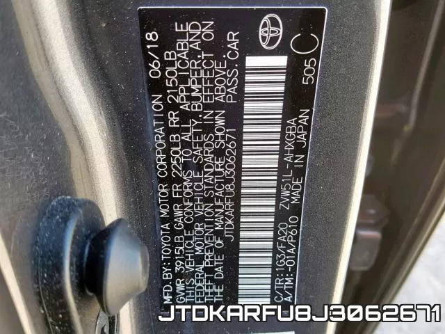 JTDKARFU8J3062671 фото 2