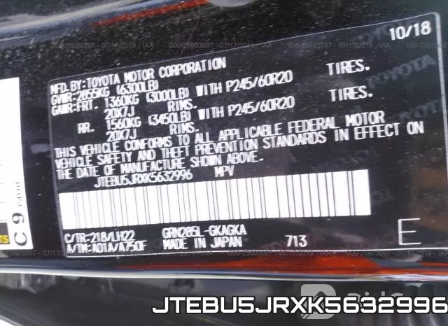 JTEBU5JRXK5632996 фото 10