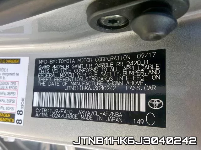 JTNB11HK6J3040242 фото 2