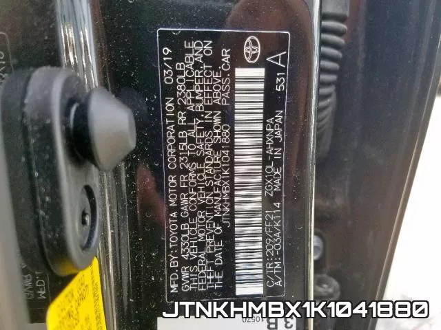 JTNKHMBX1K1041880 фото 2