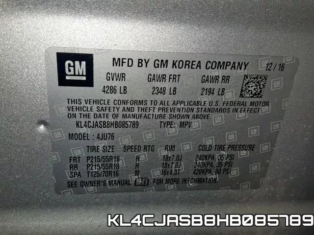 KL4CJASB8HB085789 фото 2