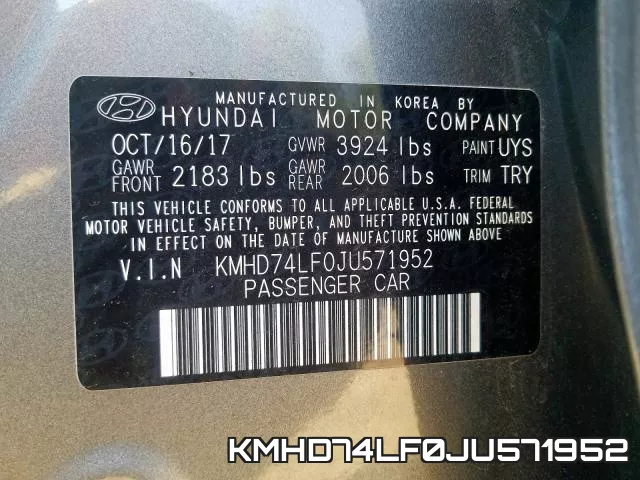 KMHD74LF0JU571952 фото 2