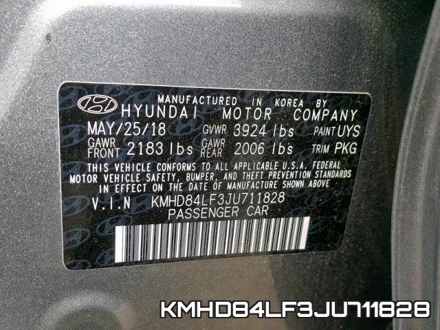 KMHD84LF3JU711828 фото 2