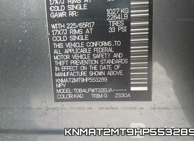 KNMAT2MT9HP553289 фото 10
