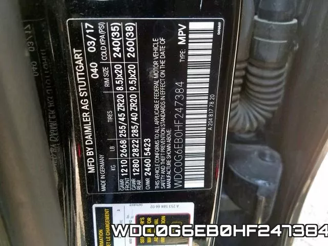 WDC0G6EB0HF247384 фото 2