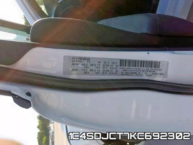 1C4SDJCT7KC692302 фото 2
