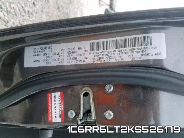 1C6RR6LT2KS526179 фото 2