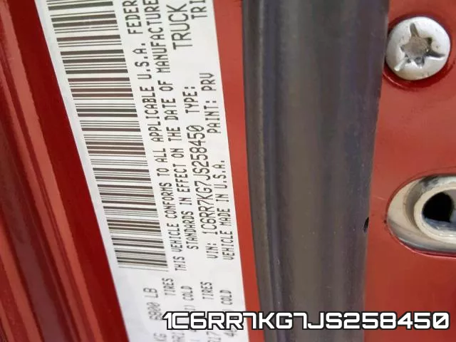 1C6RR7KG7JS258450 фото 2
