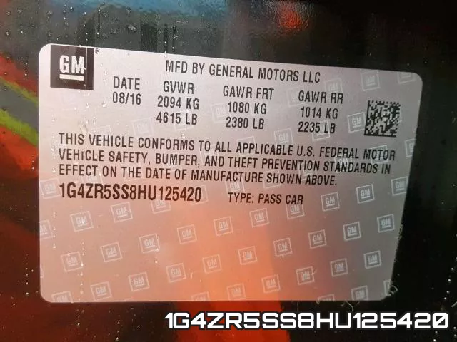 1G4ZR5SS8HU125420 фото 2
