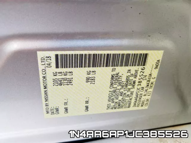 1N4AA6AP1JC385526 фото 2
