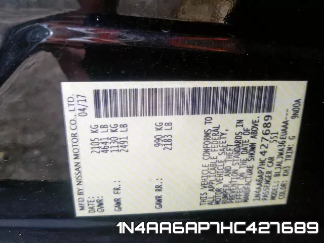 1N4AA6AP7HC427689 фото 2