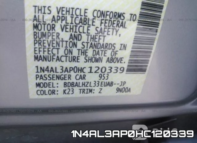 1N4AL3AP0HC120339 фото 10