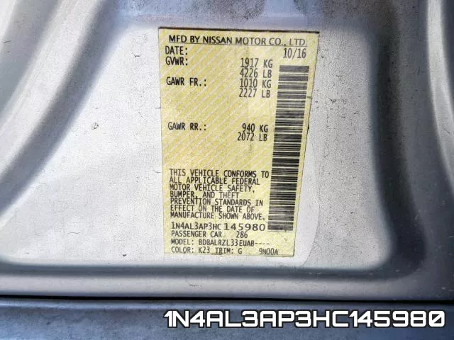 1N4AL3AP3HC145980 фото 2