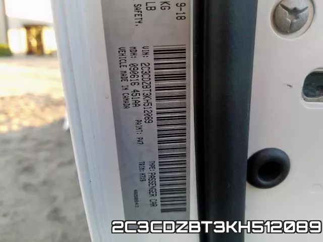 2C3CDZBT3KH512089 фото 2