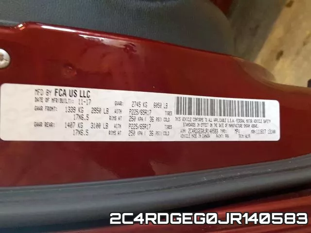 2C4RDGEG0JR140583 фото 2