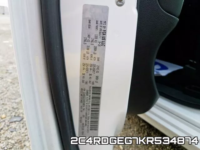 2C4RDGEG7KR534874 фото 2
