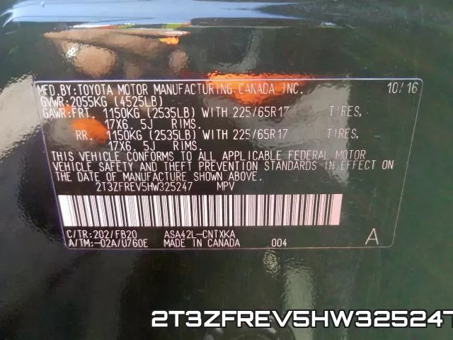 2T3ZFREV5HW325247 фото 2