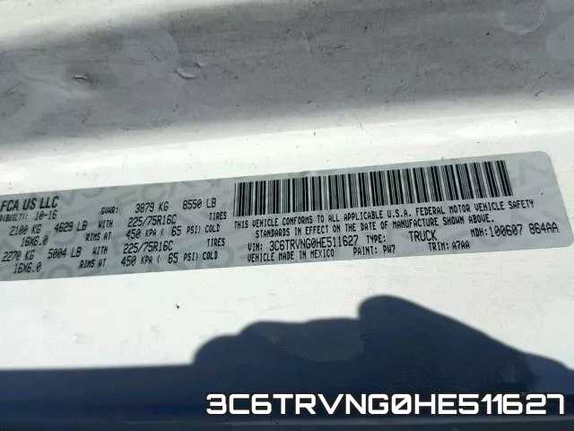 3C6TRVNG0HE511627 фото 2
