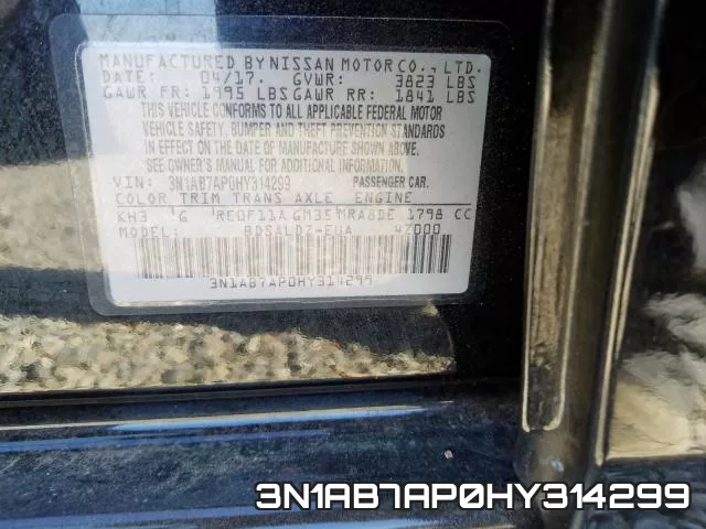 3N1AB7AP0HY314299 фото 2
