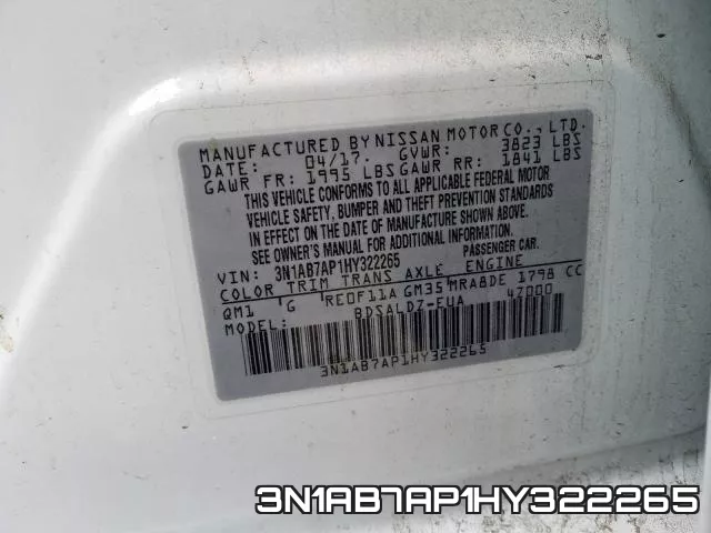 3N1AB7AP1HY322265 фото 2