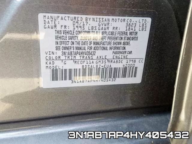 3N1AB7AP4HY405432 фото 2