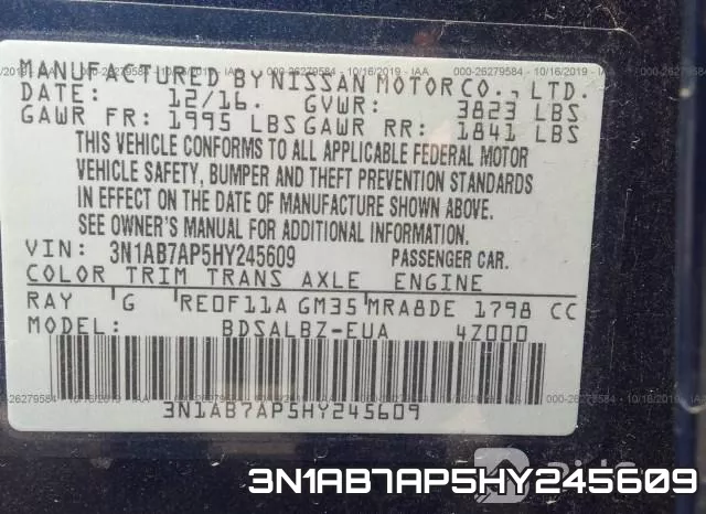 3N1AB7AP5HY245609 фото 10