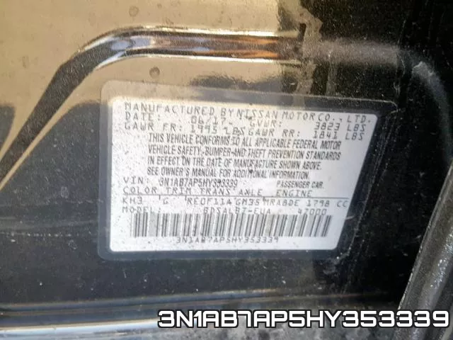 3N1AB7AP5HY353339 фото 2