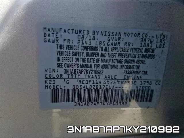 3N1AB7AP7KY210982 фото 2