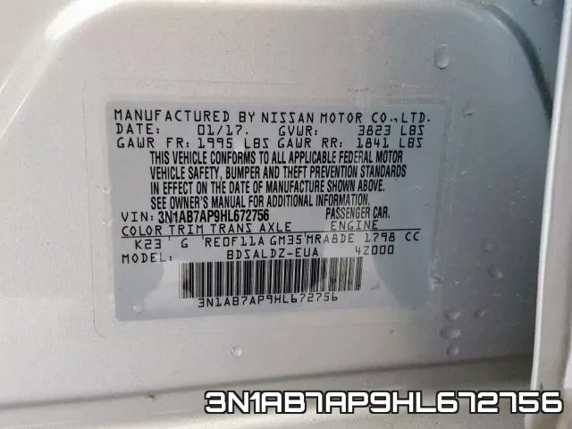 3N1AB7AP9HL672756 фото 2