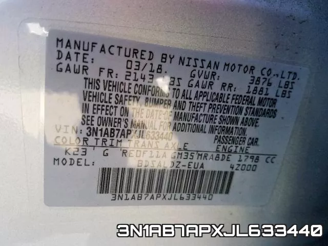 3N1AB7APXJL633440 фото 2