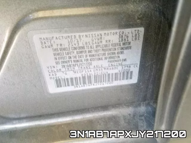 3N1AB7APXJY217200 фото 2