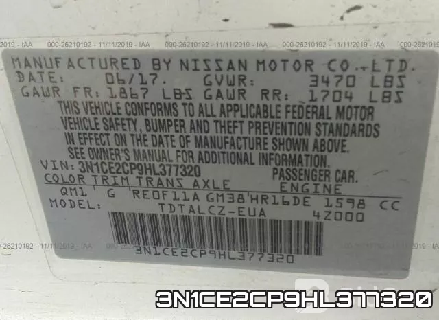 3N1CE2CP9HL377320 фото 10